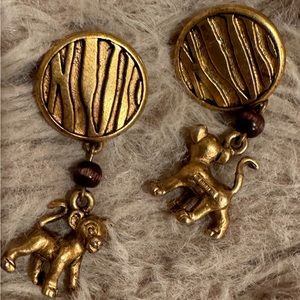 Vintage Lion King Earrings